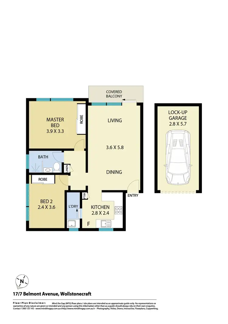 Floorplan of Homely apartment listing, 17/7 Belmont Avenue, Wollstonecraft NSW 2065