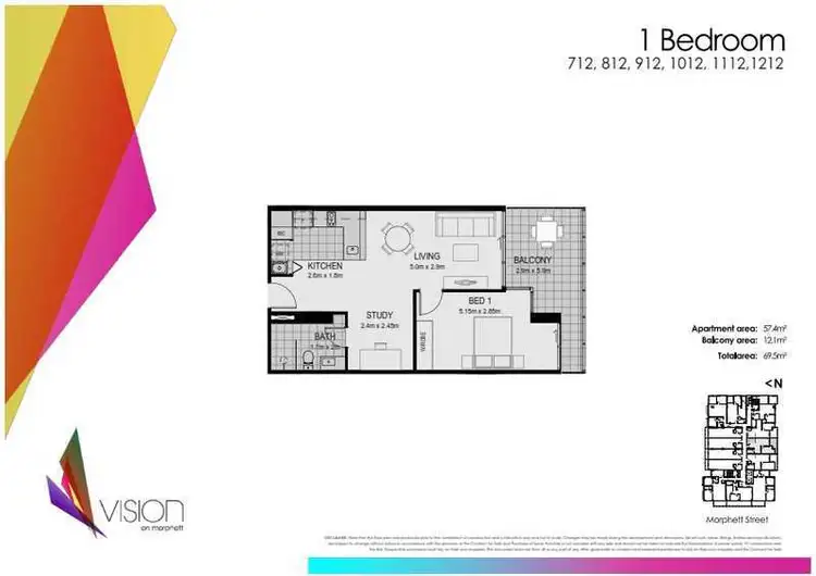 Floorplan of Homely apartment listing, 912/176 Morphett Street, Adelaide SA 5000