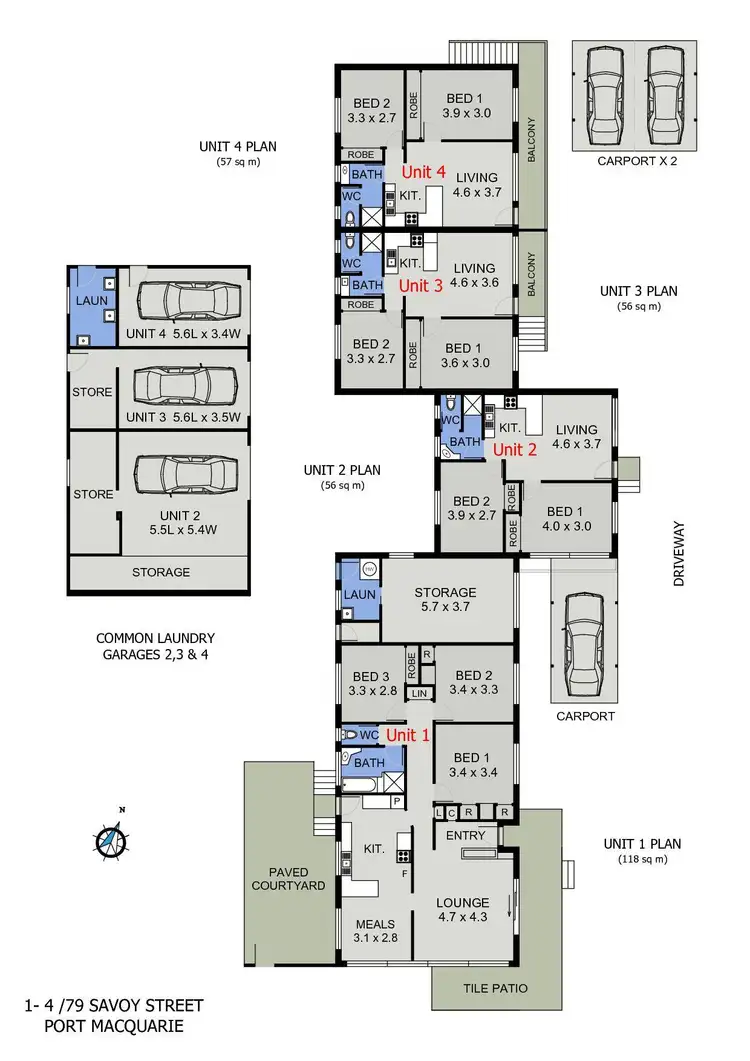 Floorplan of Homely block of units listing, 79 Savoy Street, Port Macquarie NSW 2444