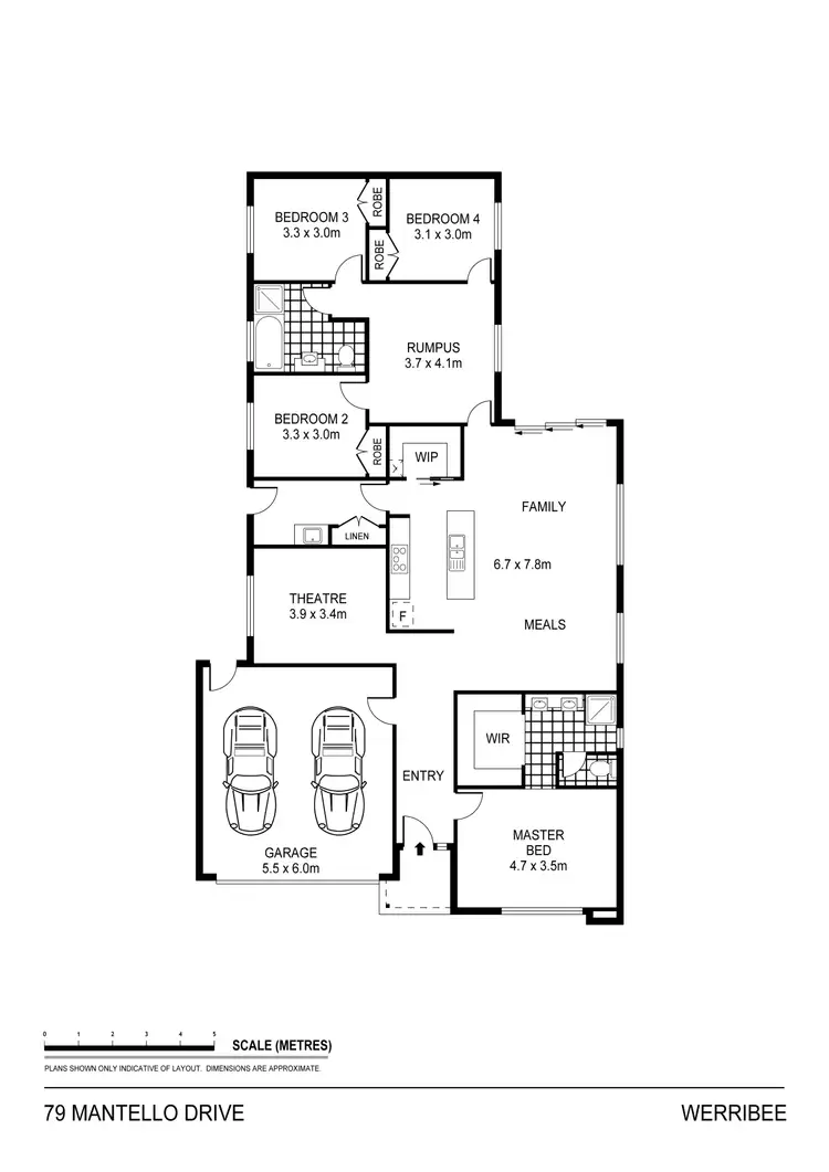 Floorplan of Homely house listing, 73 Mantello Drive, Werribee VIC 3030