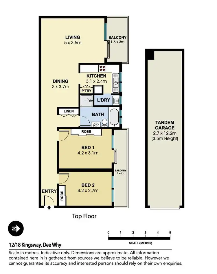 Floorplan of Homely apartment listing, 12/18 Kingsway, Dee Why NSW 2099