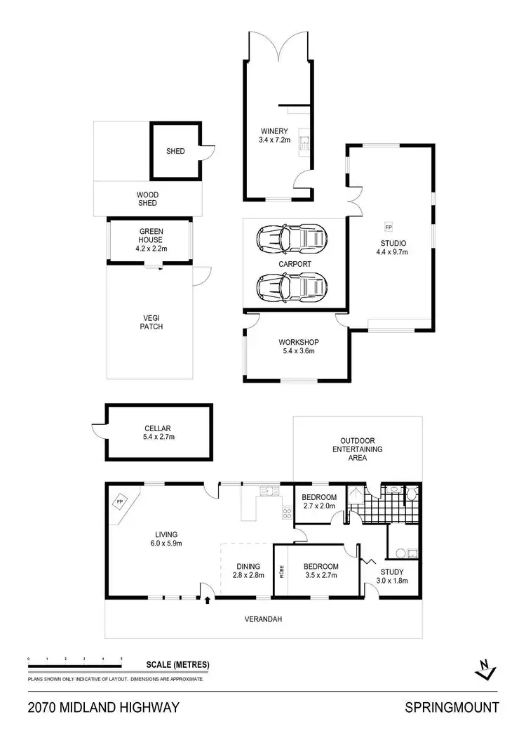 Floorplan of Homely rural property listing, 2070 Midland Highway, Springmount VIC 3364