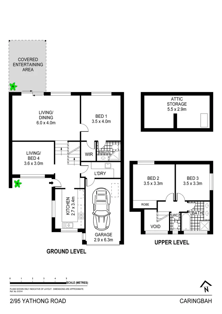 Floorplan of Homely townhouse listing, 2/95 Yathong Road, Caringbah NSW 2229