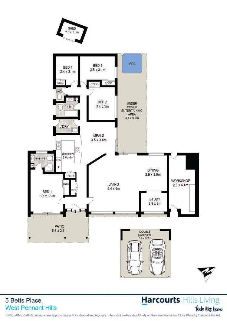 Floorplan of Homely house listing, 5 Betts Place, West Pennant Hills NSW 2125