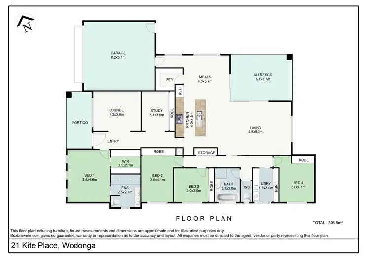 Floorplan of Homely house listing, 21 Kite Place, Wodonga VIC 3690