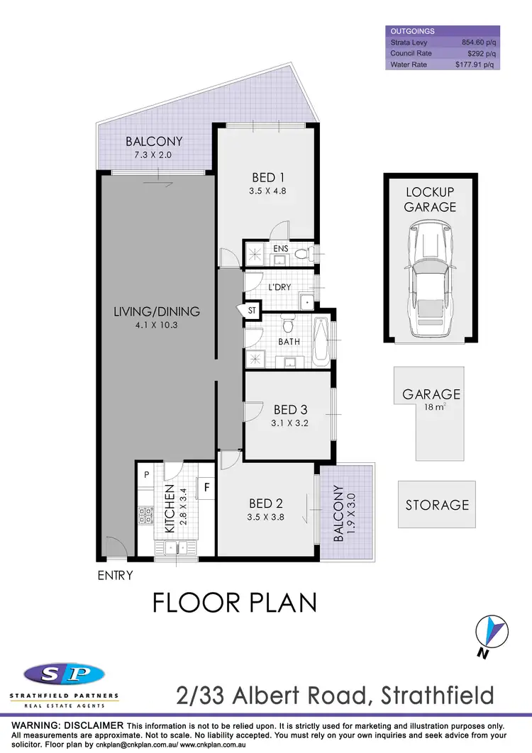 Floorplan of Homely apartment listing, 2/33 Albert Road, Strathfield NSW 2135