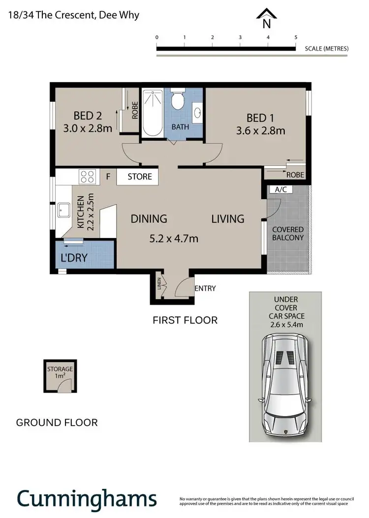 Floorplan of Homely apartment listing, 18/34 The Crescent, Dee Why NSW 2099