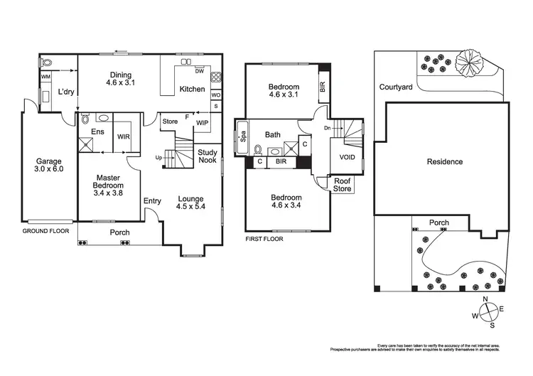 Floorplan of Homely townhouse listing, 1/8 Bloomfield Avenue, Maribyrnong VIC 3032