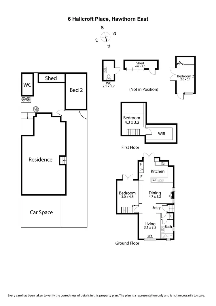 Floorplan of Homely house listing, 6 Hallcroft Place, Hawthorn East VIC 3123