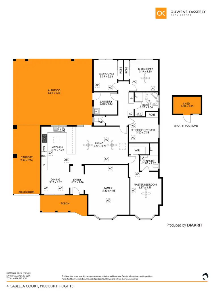 Floorplan of Homely house listing, 4 Isabella Court, Modbury Heights SA 5092