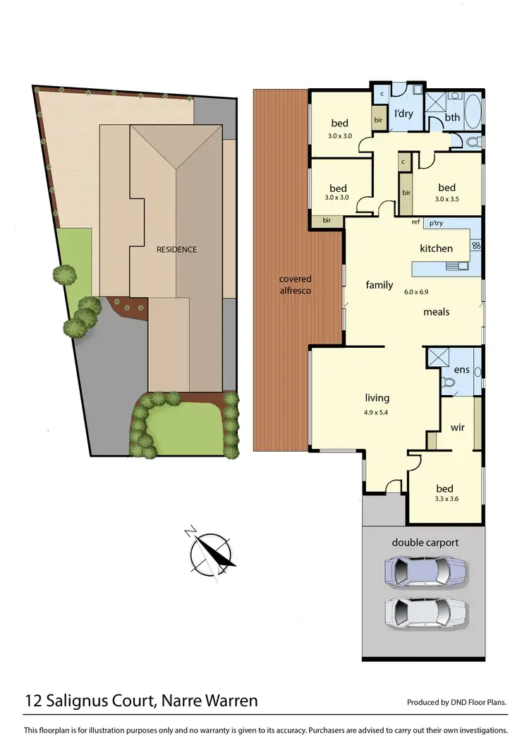 Floorplan of Homely house listing, 12 Salignus Court, Narre Warren VIC 3805