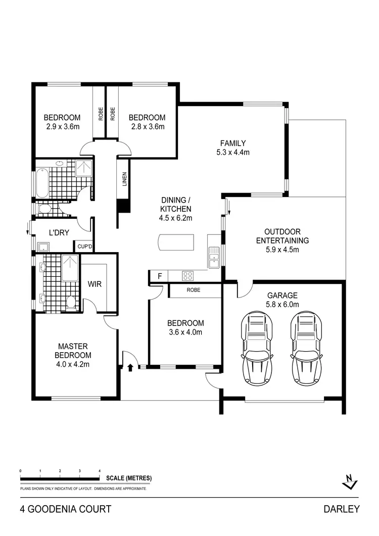 Floorplan of Homely house listing, 4 Goodenia Court, Darley VIC 3340