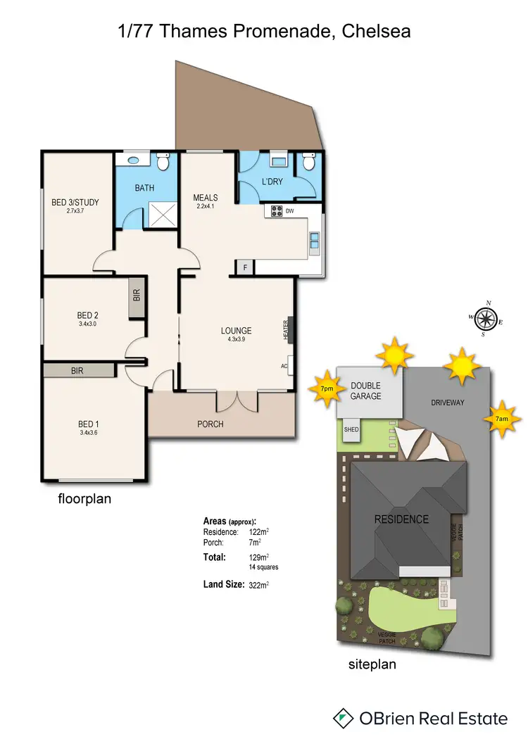 Floorplan of Homely house listing, 1/77 Thames Promenade, Chelsea VIC 3196