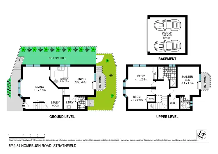 Floorplan of Homely townhouse listing, 5/32-34 Homebush Road, Strathfield NSW 2135