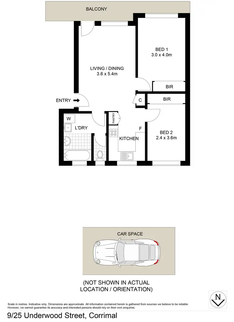 Floorplan of Homely unit listing, 9/25 Underwood Street, Corrimal NSW 2518