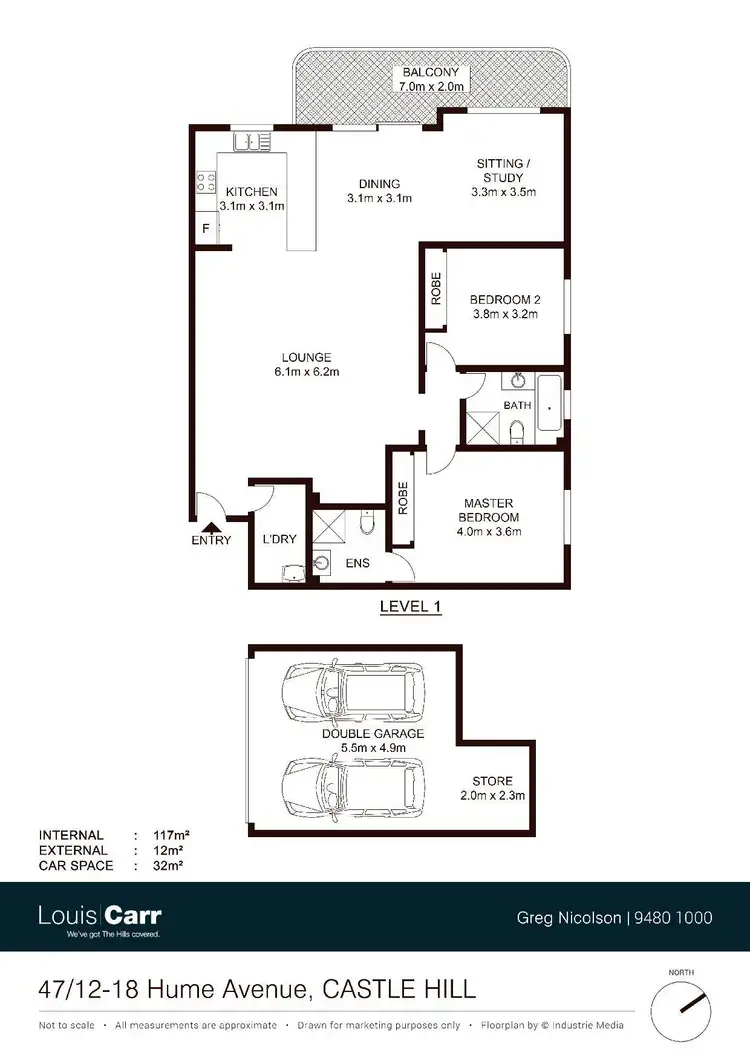 Floorplan of Homely apartment listing, 47/12-18 Hume Avenue, Castle Hill NSW 2154