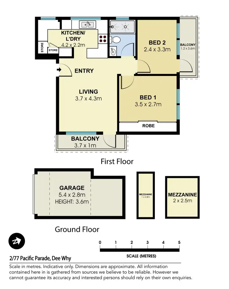 Floorplan of Homely apartment listing, 2/77 Pacific Parade, Dee Why NSW 2099