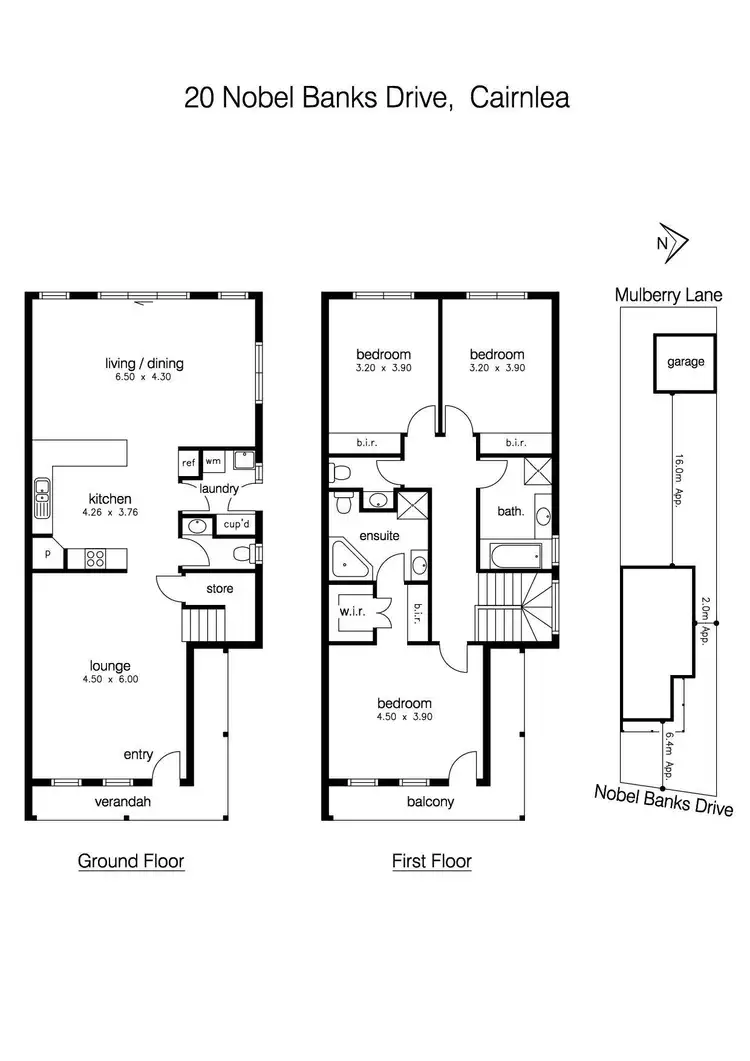 Floorplan of Homely townhouse listing, 20 Nobel Banks Drive, Cairnlea VIC 3023