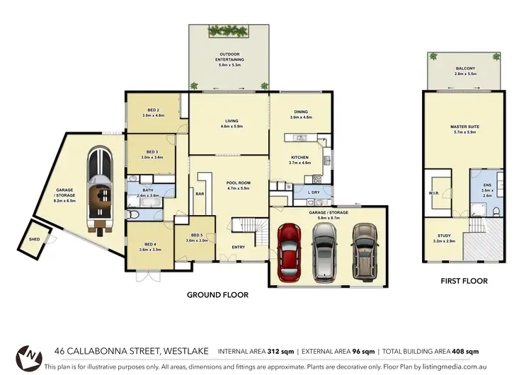 Floorplan of Homely house listing, 46 Callabonna Street, Westlake QLD 4074