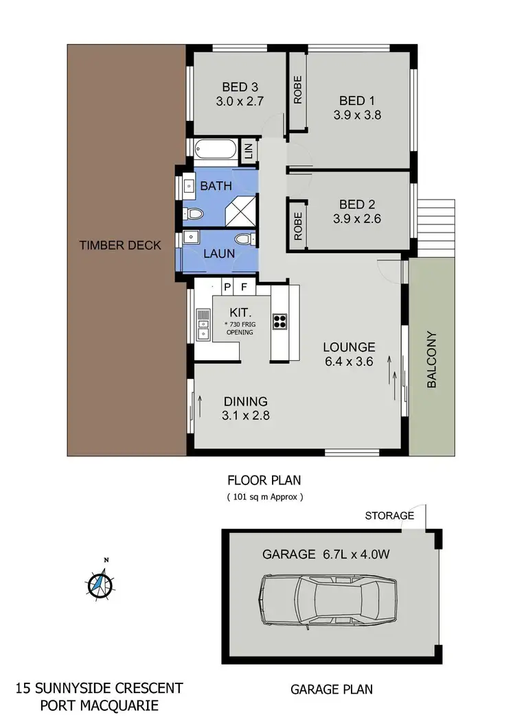 Floorplan of Homely house listing, 15 Sunnyside Crescent, Port Macquarie NSW 2444