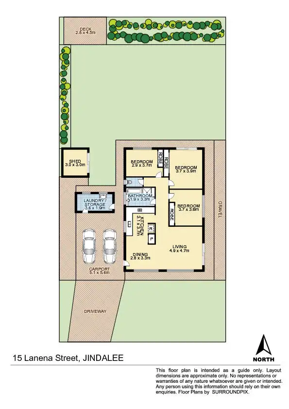 Floorplan of Homely house listing, 15 Lanena Street, Jindalee QLD 4074