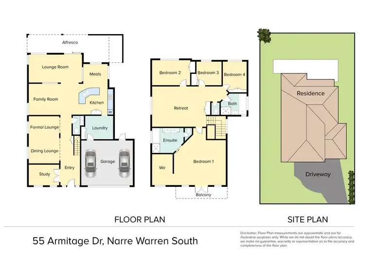 Floorplan of Homely house listing, 55 Armitage Drive, Narre Warren South VIC 3805