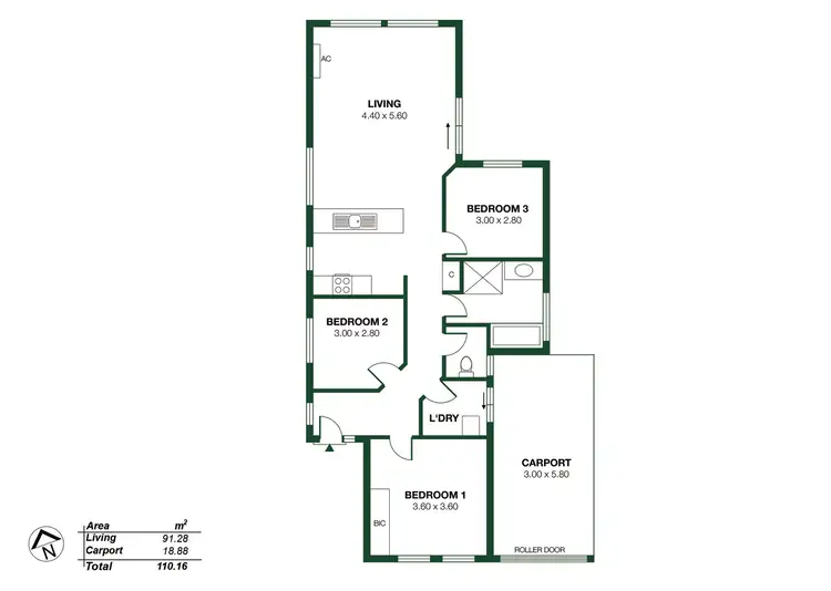 Floorplan of Homely unit listing, 1/2 Elizabeth Street, Woodside SA 5244
