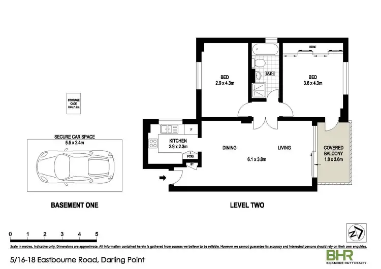 Floorplan of Homely unit listing, 5/16-18 Eastbourne Road, Darling Point NSW 2027