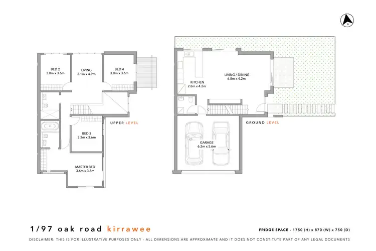 Floorplan of Homely townhouse listing, 1/97 Oak Road, Kirrawee NSW 2232