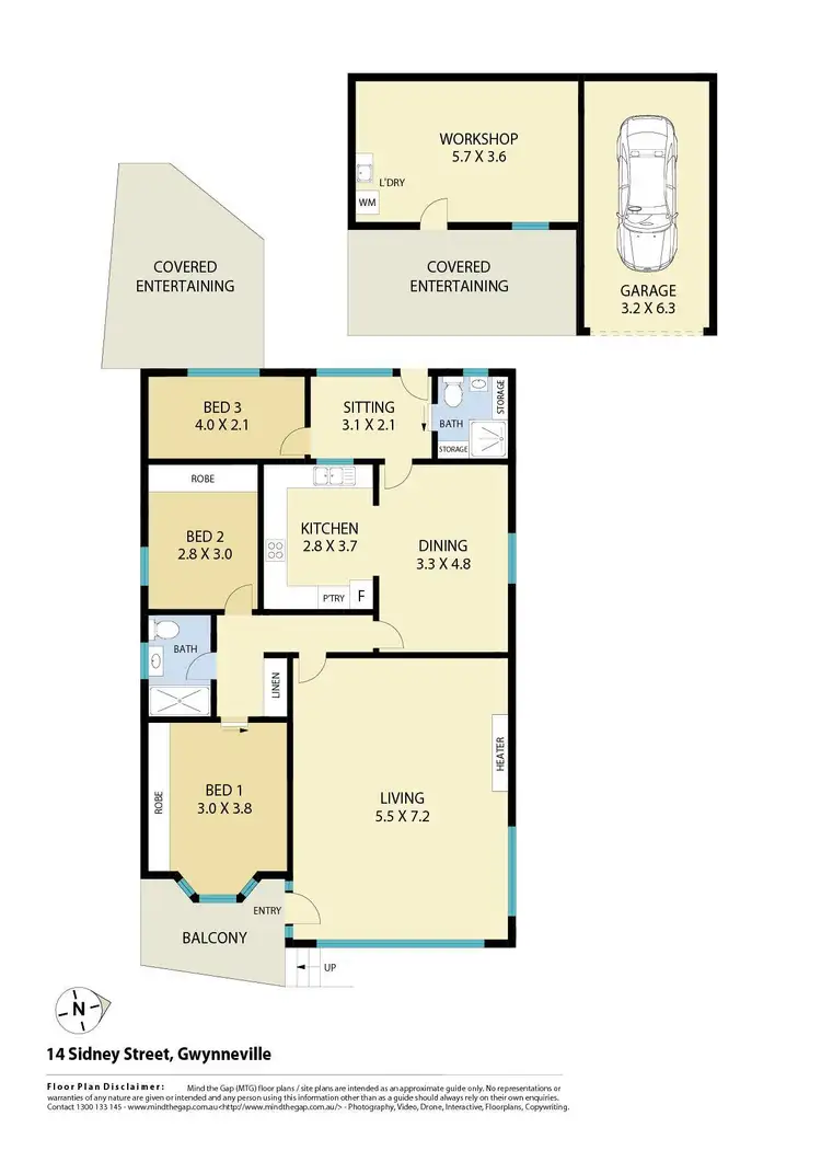 Floorplan of Homely house listing, 14 Sidney Street, Gwynneville NSW 2500
