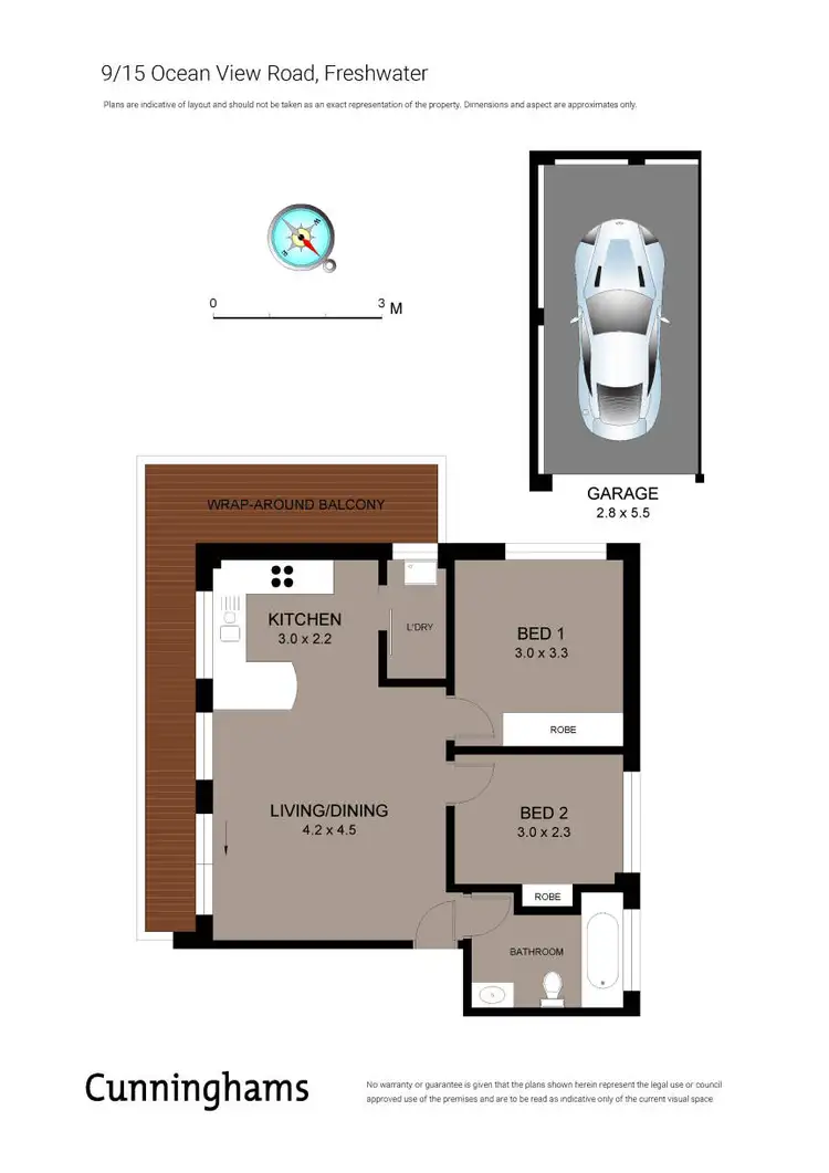 Floorplan of Homely apartment listing, 9/15 Ocean View Road, Freshwater NSW 2096