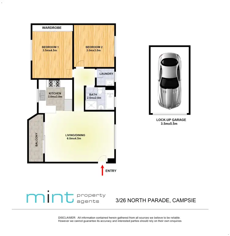 Floorplan of Homely apartment listing, 3/26 North Parade, Campsie NSW 2194
