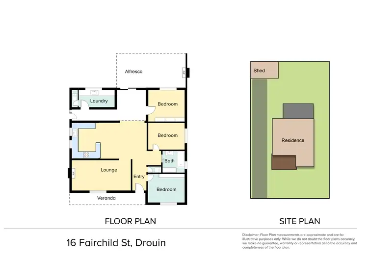 Floorplan of Homely house listing, 16 Fairchild Street, Drouin VIC 3818
