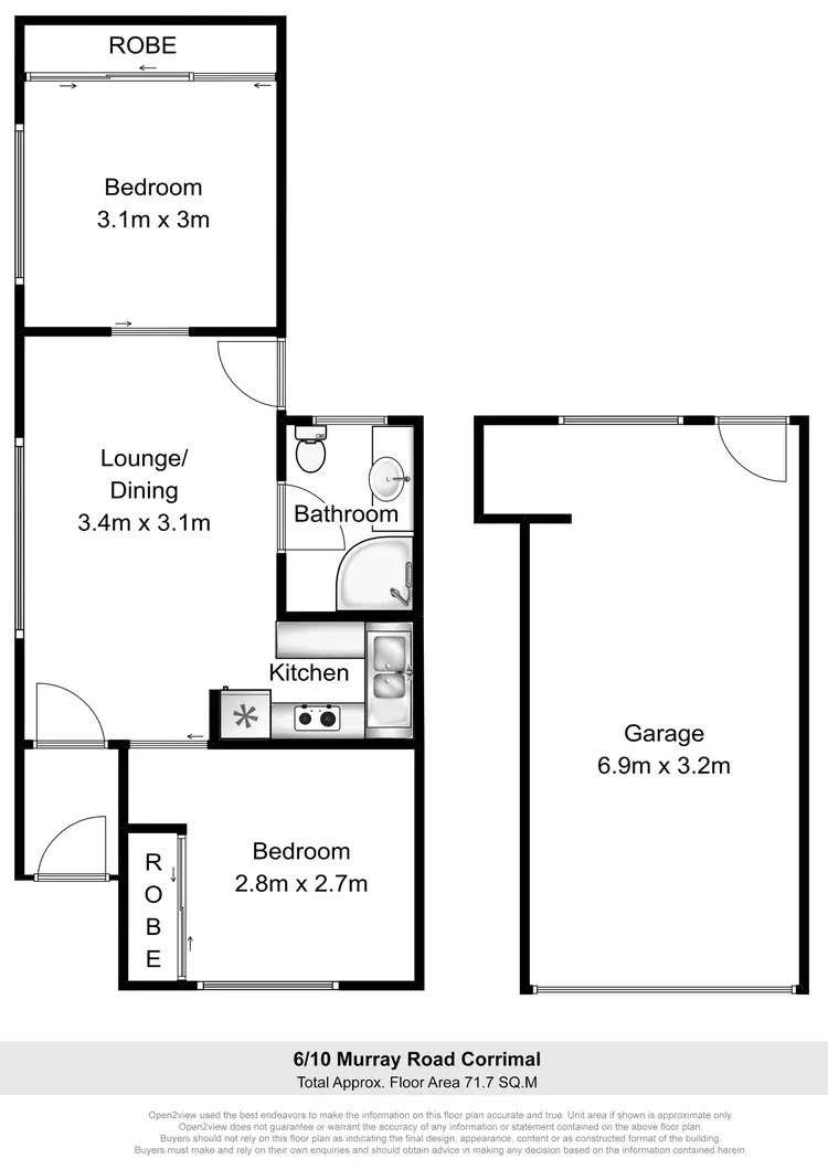 Floorplan of Homely unit listing, 6/10-12 Murray Road, East Corrimal NSW 2518