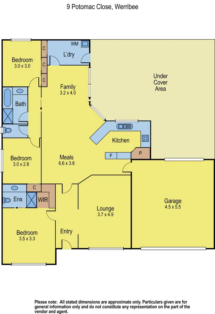 Floorplan of Homely house listing, 9 Potomac Close, Werribee VIC 3030