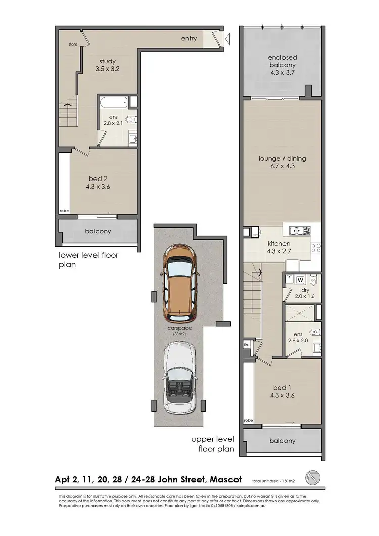 Floorplan of Homely apartment listing, 2/24-28 John Street, Mascot NSW 2020