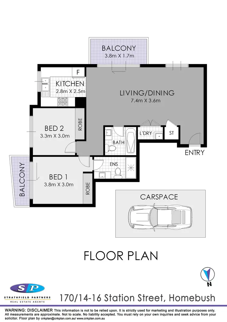 Floorplan of Homely unit listing, 170/14-16 Station Street, Homebush NSW 2140