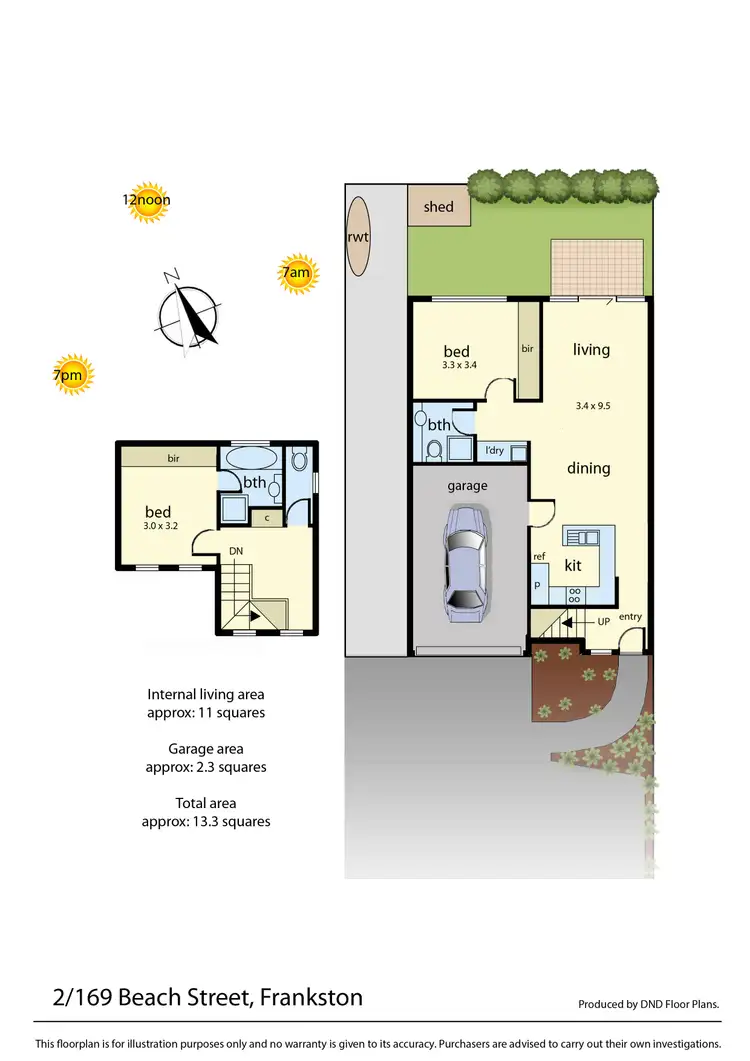 Floorplan of Homely townhouse listing, 2/169 Beach Street, Frankston VIC 3199