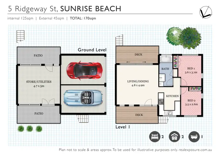Floorplan of Homely house listing, 5 Ridgeway Street, Sunrise Beach QLD 4567