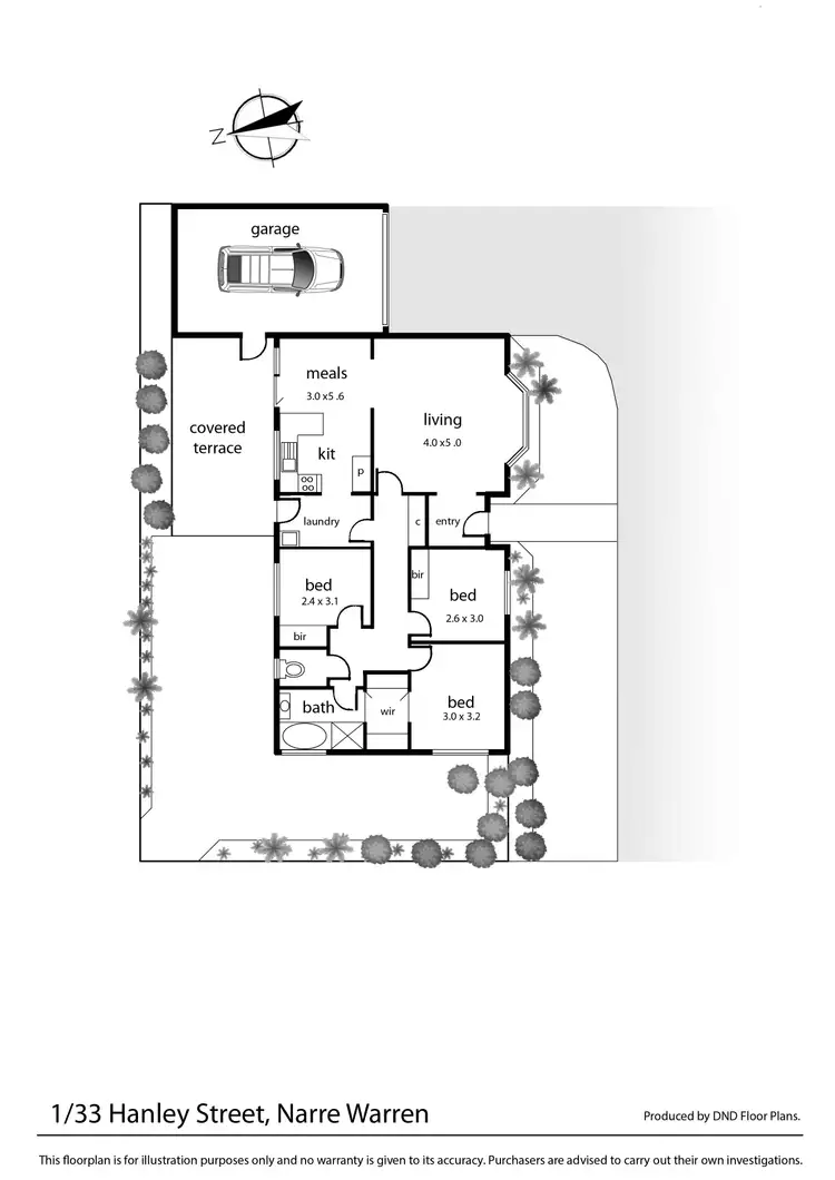 Floorplan of Homely house listing, 1/33 Hanley Street, Narre Warren VIC 3805
