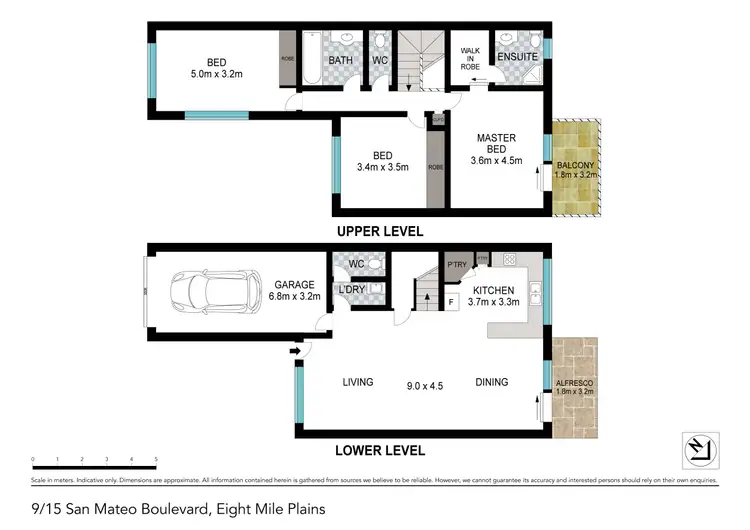 Floorplan of Homely townhouse listing, 9/15 San Mateo Boulevard, Eight Mile Plains QLD 4113