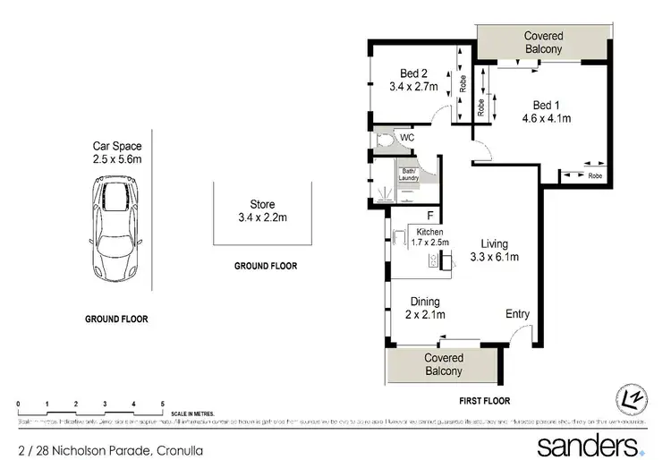 Floorplan of Homely apartment listing, 2/28 Nicholson Parade, Cronulla NSW 2230