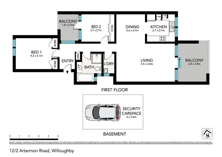 Floorplan of Homely apartment listing, 12/2 Artarmon Road, Willoughby NSW 2068