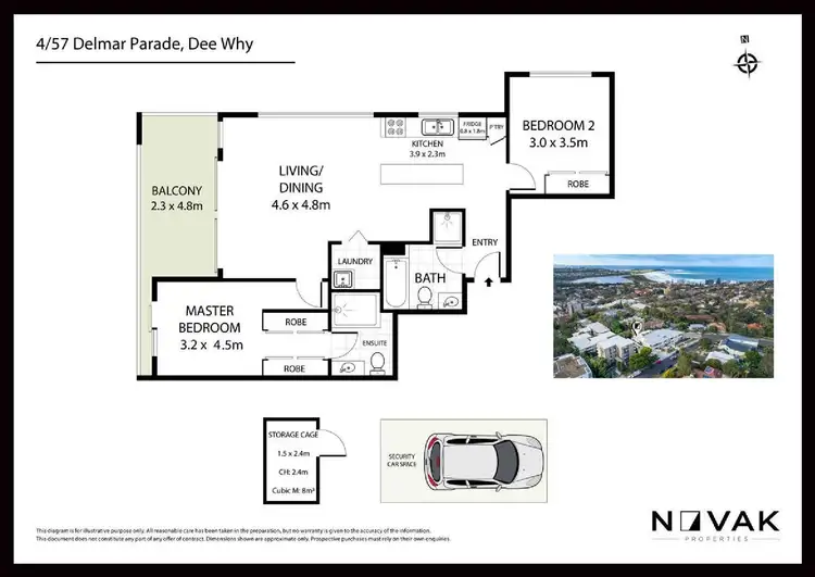 Floorplan of Homely apartment listing, Level 1/4/57 Delmar Parade, Dee Why NSW 2099