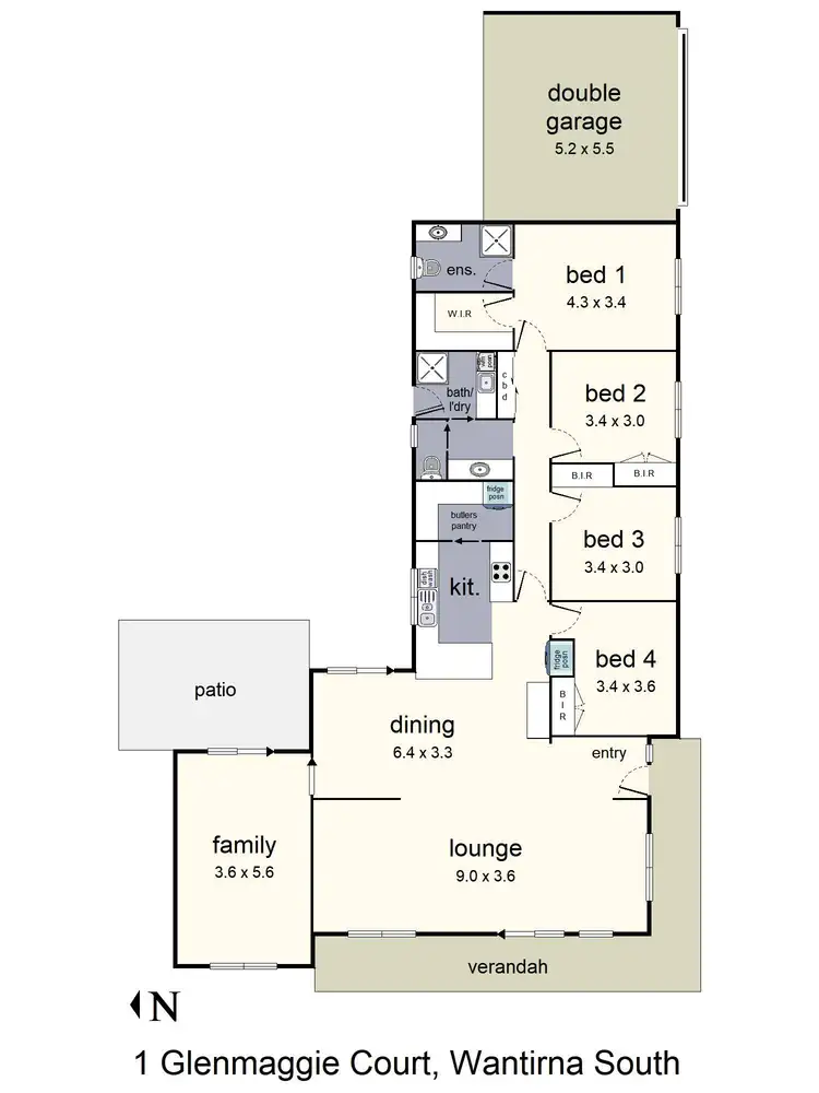Floorplan of Homely house listing, 1 Glenmaggie Court, Wantirna South VIC 3152