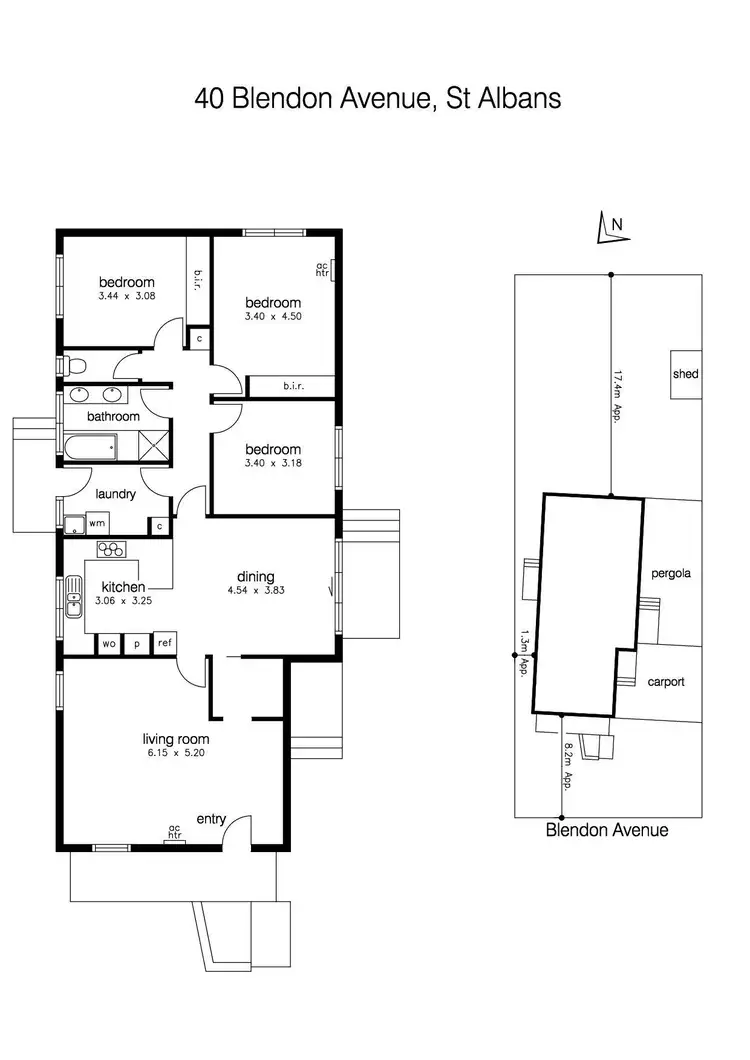 Floorplan of Homely house listing, 40 Blendon Avenue, St Albans VIC 3021