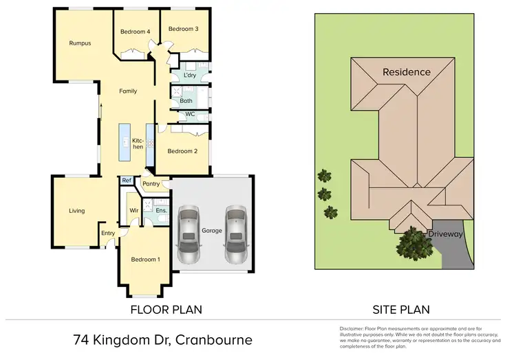 Floorplan of Homely house listing, 74 Kingdom Drive, Cranbourne VIC 3977