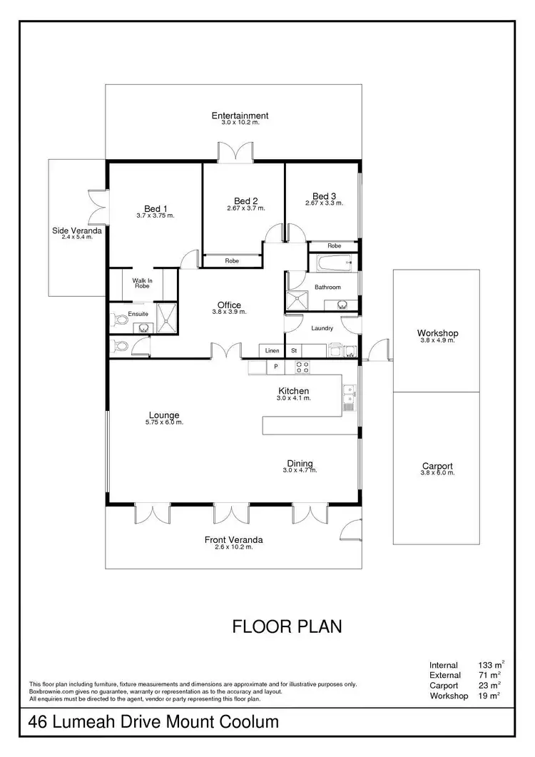 Floorplan of Homely house listing, 46 Lumeah Drive, Mount Coolum QLD 4573