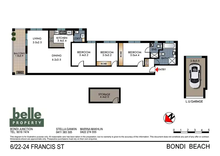 Floorplan of Homely apartment listing, 6/22-24 Francis Street, Bondi Beach NSW 2026