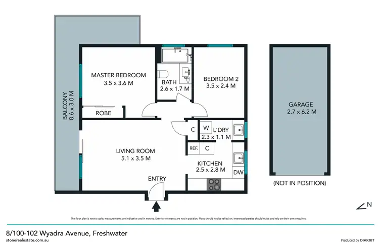 Floorplan of Homely unit listing, 8/100 - 102 Wyadra Avenue, Freshwater NSW 2096